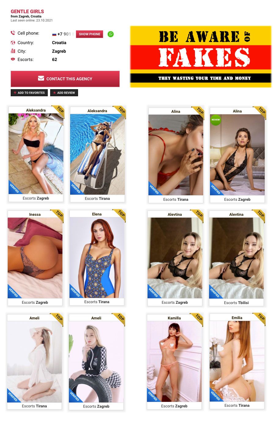 Gentle Girls Scam Agency. Be aware of Fakes