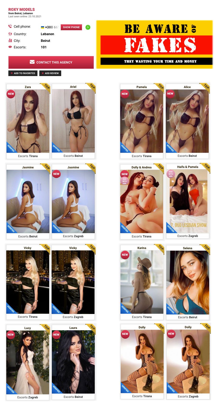 Roxy Scam Agency. Be aware of Fakes